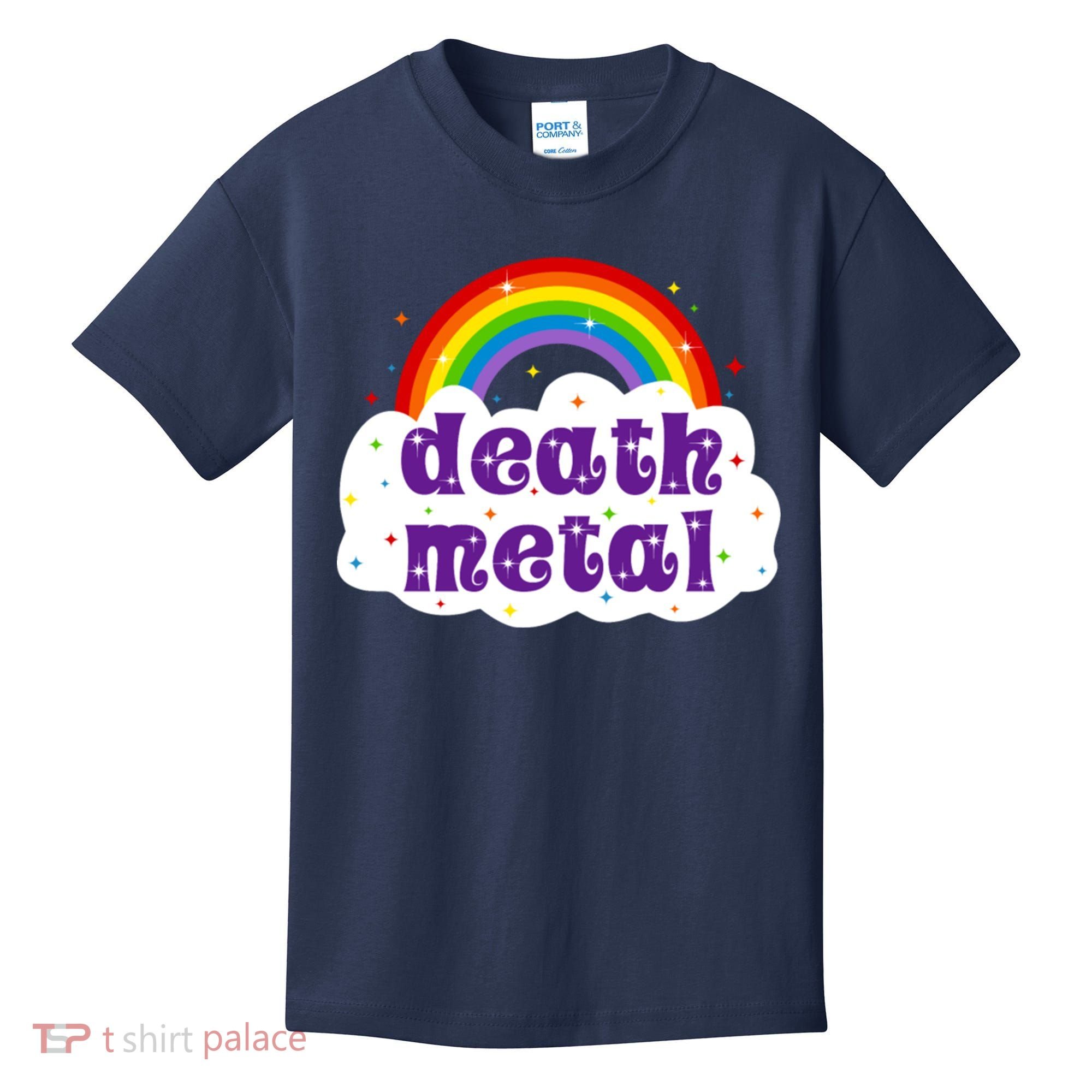 Death Metal Music Heavy Unicorn Rainbow Funny Kids T-Shirt