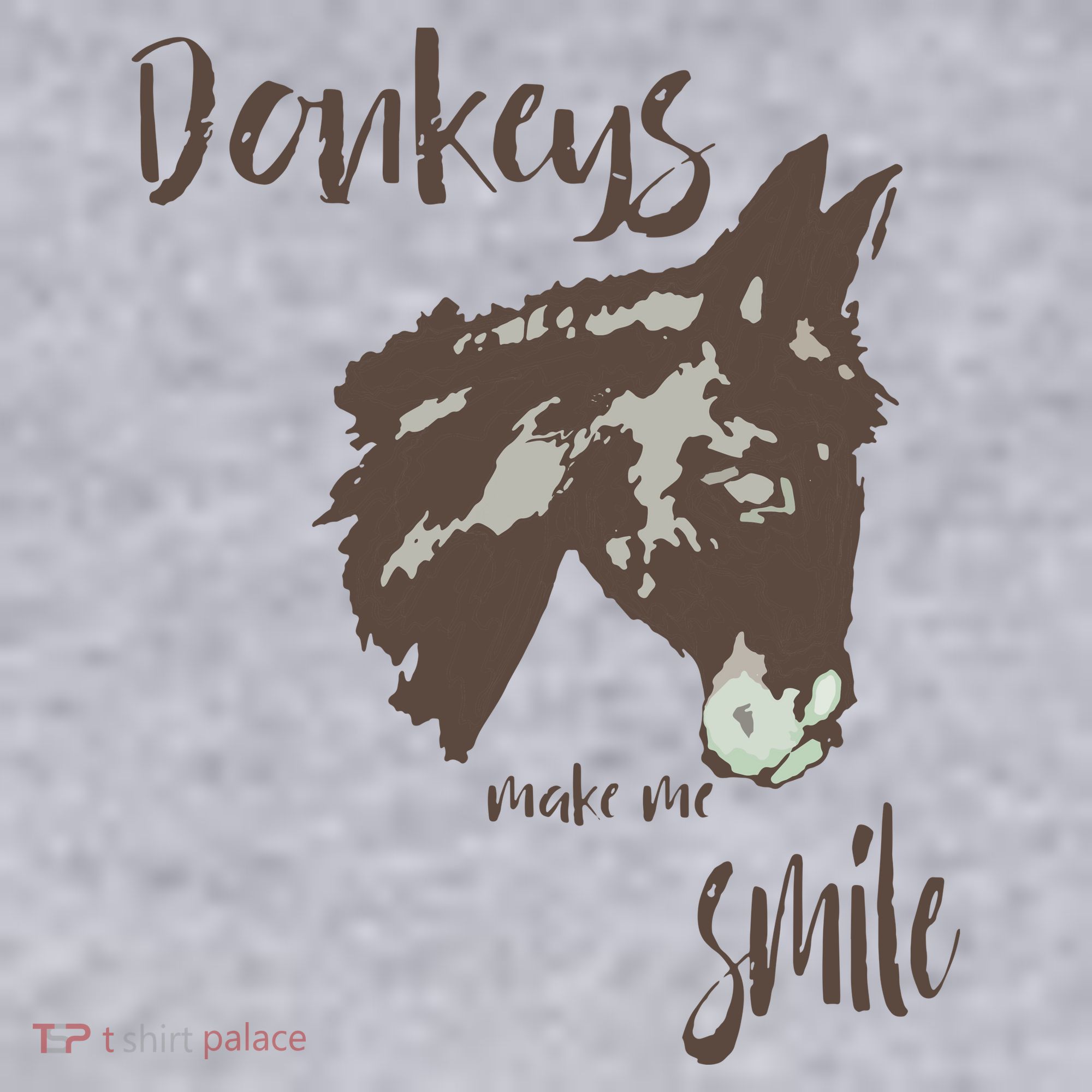 Donkeys Make Me Smile Cute Donkey Women's Sweatshirt
