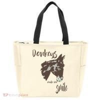 Donkeys Make Me Smile Cute Donkey Tote Bag thumb 0