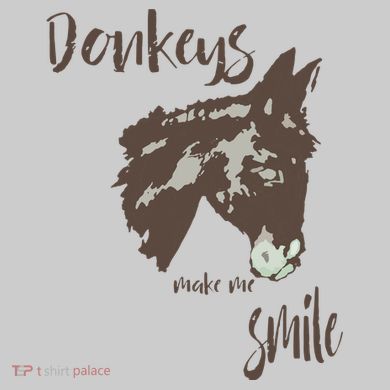 Donkeys Make Me Smile Cute Donkey Tie-Dye T-Shirt