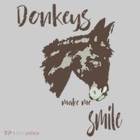 Donkeys Make Me Smile Cute Donkey Tie-Dye T-Shirt thumb 2