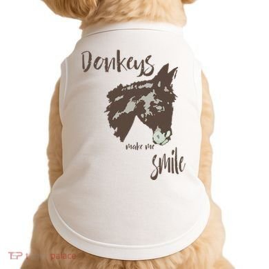 Donkeys Make Me Smile Cute Donkey Doggie Tank