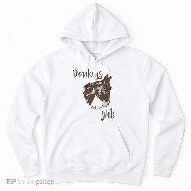 Donkeys Make Me Smile Cute Donkey Hoodie
