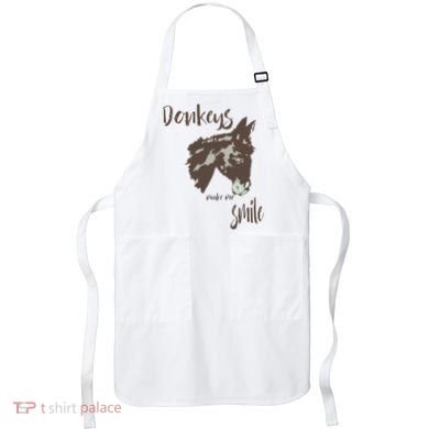 Donkeys Make Me Smile Cute Donkey Apron