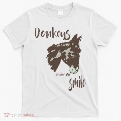 Donkeys Make Me Smile Cute Donkey T-Shirt