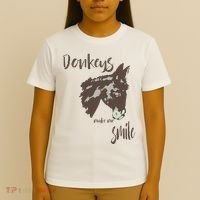 Donkeys Make Me Smile Cute Donkey T-Shirt thumb 4