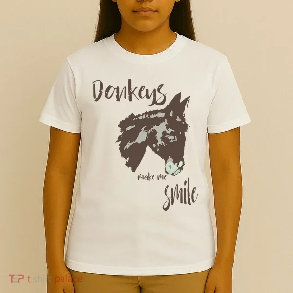 Donkeys Make Me Smile Cute Donkey T-Shirt