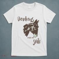 Donkeys Make Me Smile Cute Donkey T-Shirt thumb 5