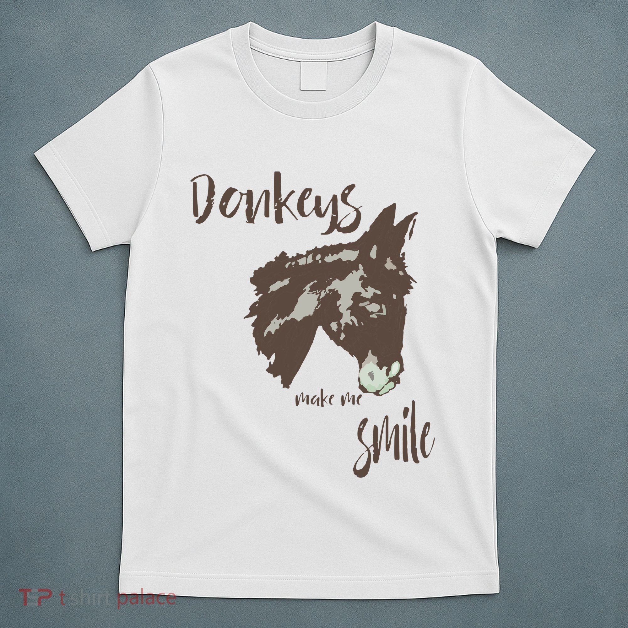 Donkeys Make Me Smile Cute Donkey T-Shirt