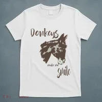 Donkeys Make Me Smile Cute Donkey T-Shirt thumb 5