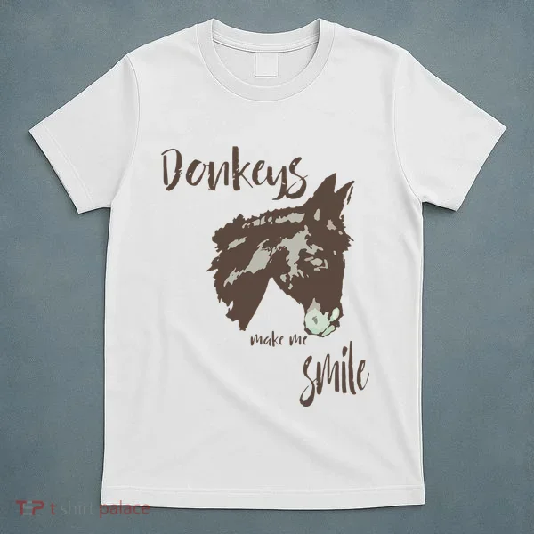 Donkeys Make Me Smile Cute Donkey T-Shirt