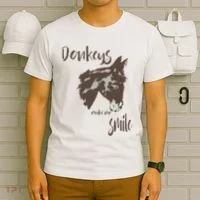 Donkeys Make Me Smile Cute Donkey T-Shirt thumb 6
