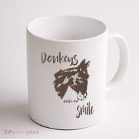 Donkeys Make Me Smile Cute Donkey Coffee Mug thumb 1