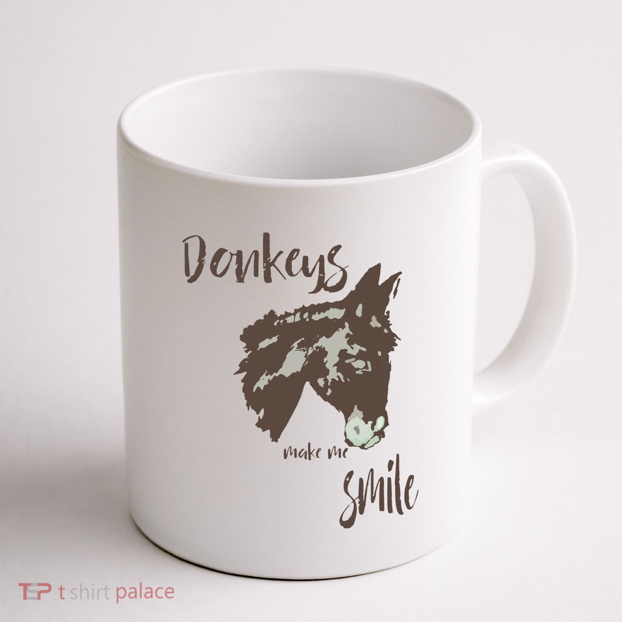 Donkeys Make Me Smile Cute Donkey Coffee Mug