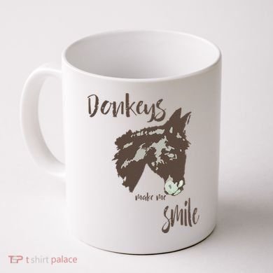 Donkeys Make Me Smile Cute Donkey Coffee Mug