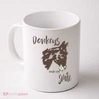 Donkeys Make Me Smile Cute Donkey Coffee Mug thumb 0