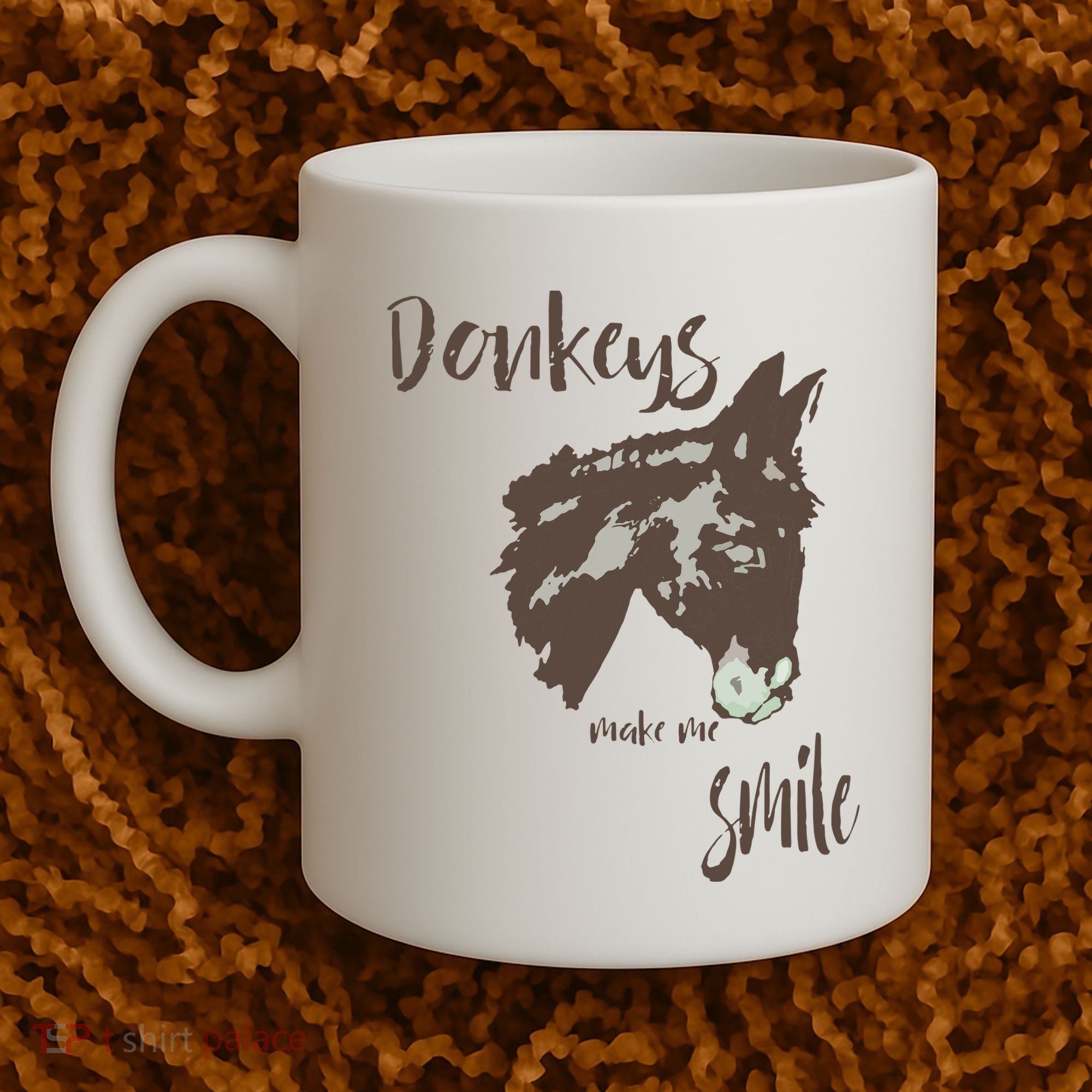 Donkeys Make Me Smile Cute Donkey Coffee Mug