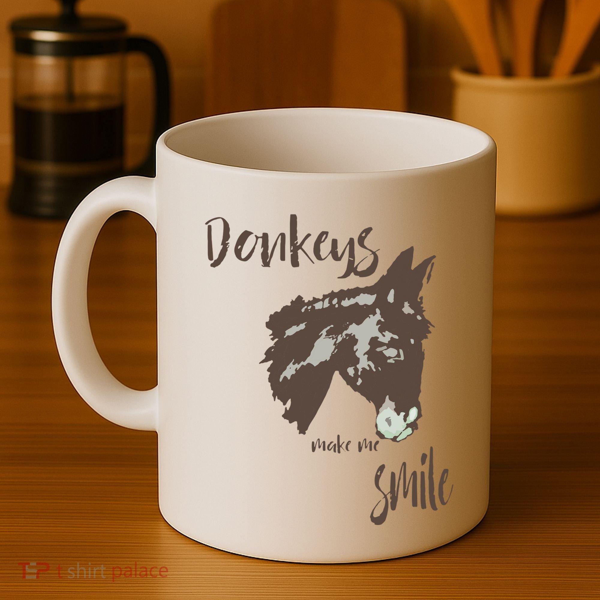 Donkeys Make Me Smile Cute Donkey Coffee Mug
