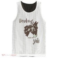 Donkeys Make Me Smile Cute Donkey Mesh Reversible Basketball Jersey Tank thumb 0
