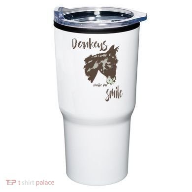 Donkeys Make Me Smile Cute Donkey Tumbler