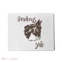 Donkeys Make Me Smile Cute Donkey Mousepad thumb 0