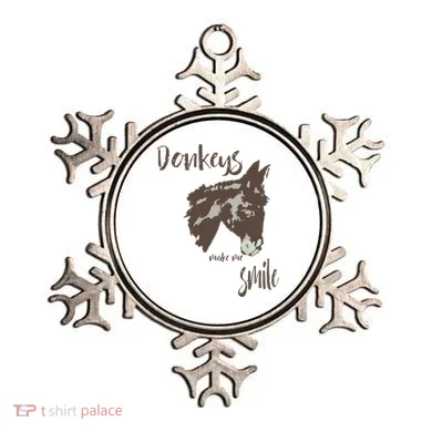 Donkeys Make Me Smile Cute Donkey Ornament