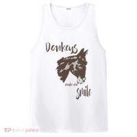 Donkeys Make Me Smile Cute Donkey PosiCharge Competitor Tank thumb 0