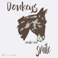 Donkeys Make Me Smile Cute Donkey Tank Top thumb 6