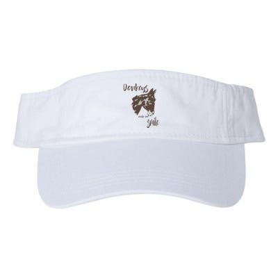 Donkeys Make Me Smile Cute Donkey Visor