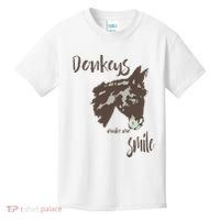 Donkeys Make Me Smile Cute Donkey Kids T-Shirt thumb 0