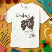 Donkeys Make Me Smile Cute Donkey Kids T-Shirt thumb 3