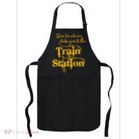Don't Make Me Take You To The Train Station Yellow Stone National Park Apron thumb 0