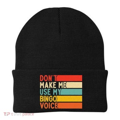 Dont Make Me Use My Bingo For Voice Vintage Bingo Beanie