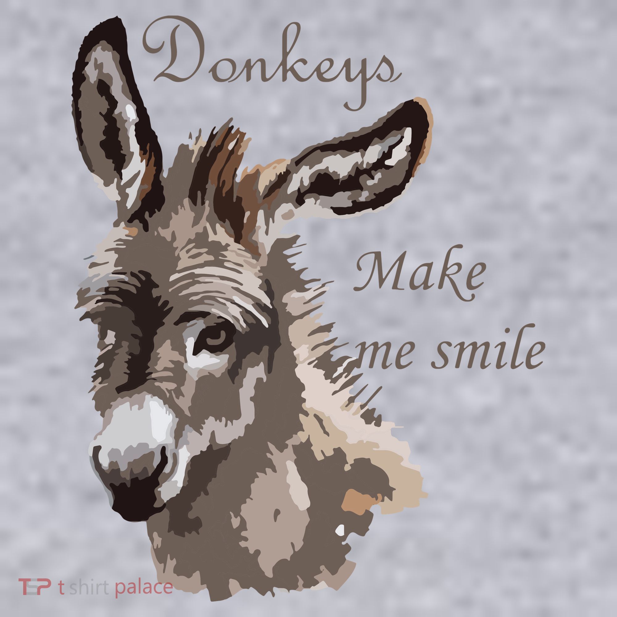 Donkeys Make Me Smile Cute Miniature DonkeyTail Lovers Women's Sweatshirt
