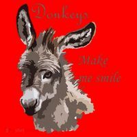 Donkeys Make Me Smile Cute Miniature DonkeyTail Lovers Santa Hat thumb 1