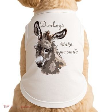 Donkeys Make Me Smile Cute Miniature DonkeyTail Lovers Doggie Tank