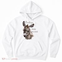 Donkeys Make Me Smile Cute Miniature DonkeyTail Lovers Hoodie thumb 0