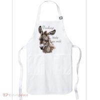 Donkeys Make Me Smile Cute Miniature DonkeyTail Lovers Apron thumb 0