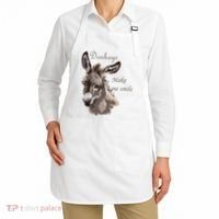 Donkeys Make Me Smile Cute Miniature DonkeyTail Lovers Apron thumb 2