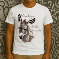Donkeys Make Me Smile Cute Miniature DonkeyTail Lovers T-Shirt thumb 3