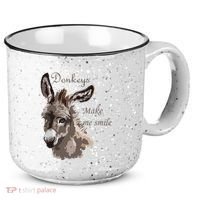 Donkeys Make Me Smile Cute Miniature DonkeyTail Lovers 15oz Campfire Ceramic Mug thumb 0