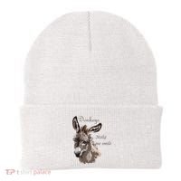 Donkeys Make Me Smile Cute Miniature DonkeyTail Lovers Beanie thumb 0