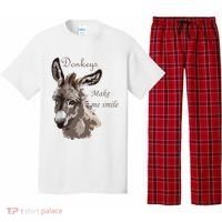 Donkeys Make Me Smile Cute Miniature DonkeyTail Lovers Pajama Set thumb 0