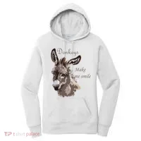 Donkeys Make Me Smile Cute Miniature DonkeyTail Lovers Women's Hoodie thumb 0
