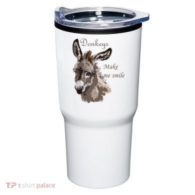 Donkeys Make Me Smile Cute Miniature DonkeyTail Lovers Tumbler