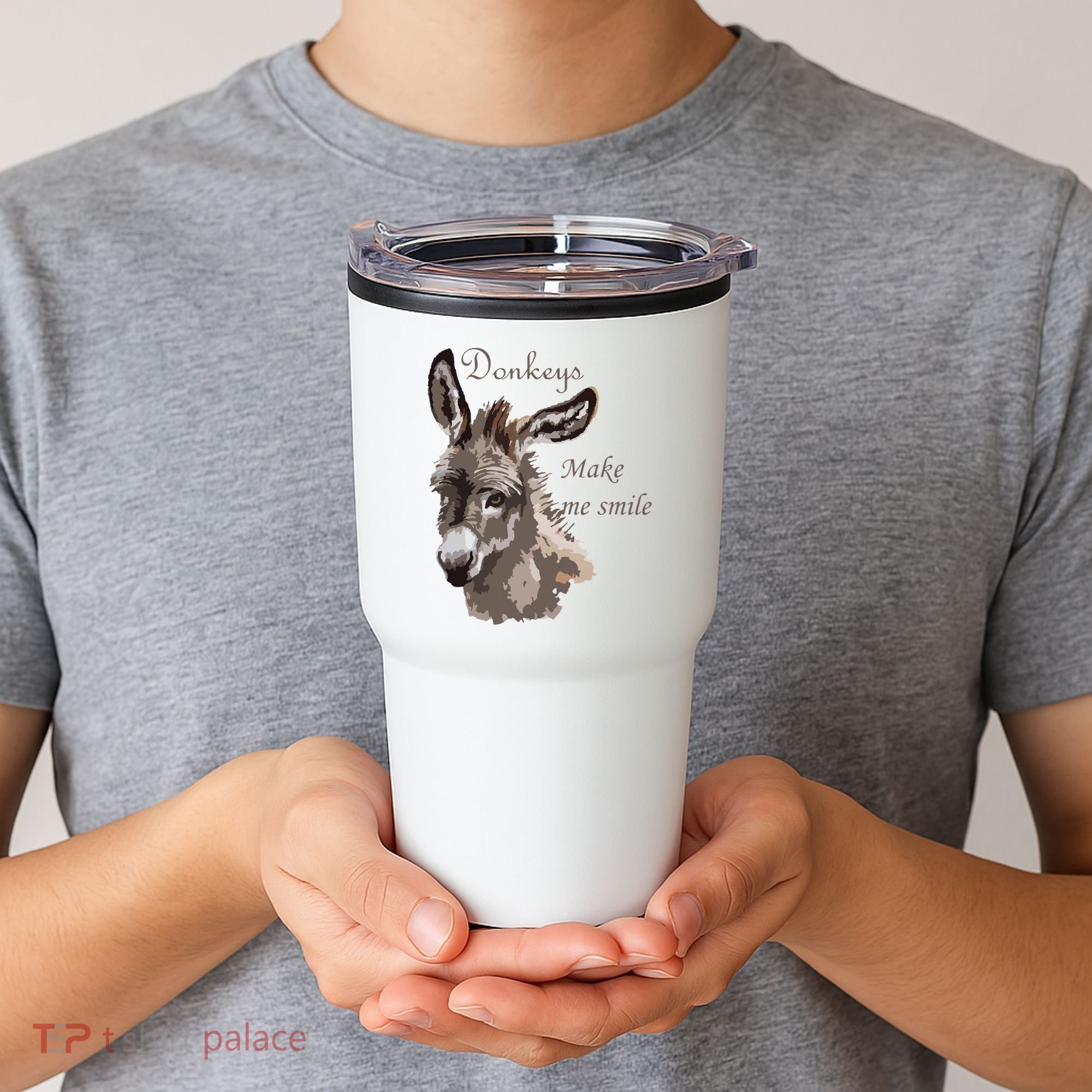 Donkeys Make Me Smile Cute Miniature DonkeyTail Lovers Tumbler