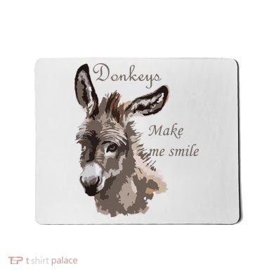 Donkeys Make Me Smile Cute Miniature DonkeyTail Lovers Mousepad