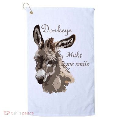 Donkeys Make Me Smile Cute Miniature DonkeyTail Lovers Golf Towel