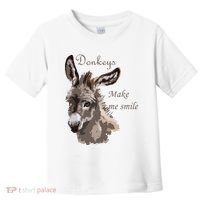 Donkeys Make Me Smile Cute Miniature DonkeyTail Lovers Toddler T-Shirt thumb 0