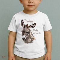 Donkeys Make Me Smile Cute Miniature DonkeyTail Lovers Toddler T-Shirt thumb 2